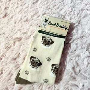 Sock Daddy Novelty Dog Pug Face Quirky Weird Gift Socks Unisex OS Animal Lover